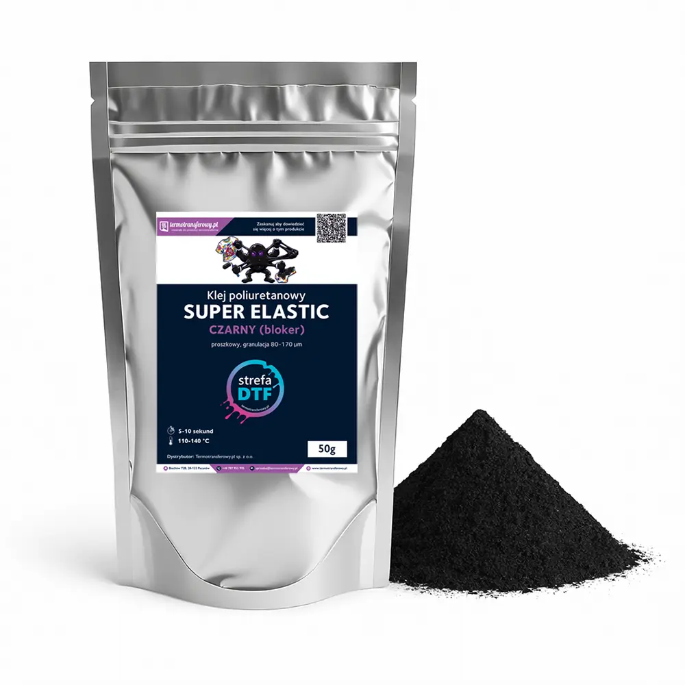 DTF Super Elastic juodi poliuretano miltelių klijai (blokatoriai)